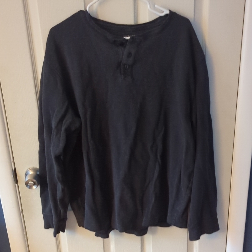 Mens Black Long Sleeve Shirt